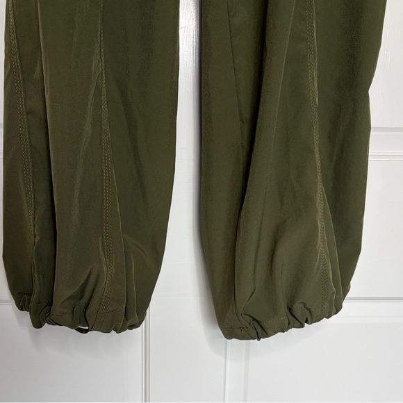 Rachel Zoe Pants Women S Olive Green Mid Rise Parachute Dressy Jogger Drawstring - Picture 4 of 10